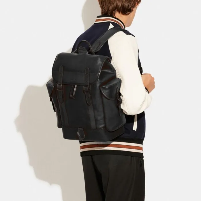 Men Hitch Backpack Black Coach Backpacks