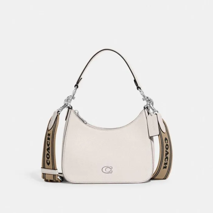 Men Hobo Crossbody With Signature Canvas Detail Chalk Coach Messenger and Crossbody
