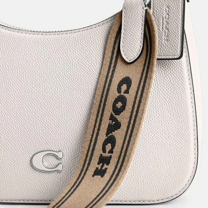 Men Hobo Crossbody With Signature Canvas Detail Chalk Coach Messenger and Crossbody