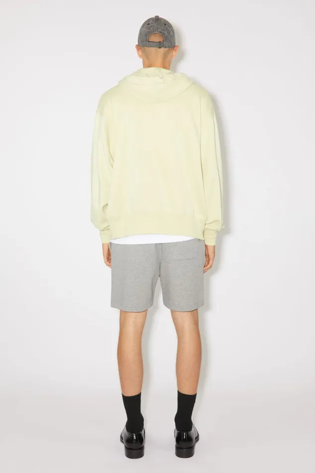 Men Hooded Zip Sweater Sandgreen Acne Studios Sweatshirts