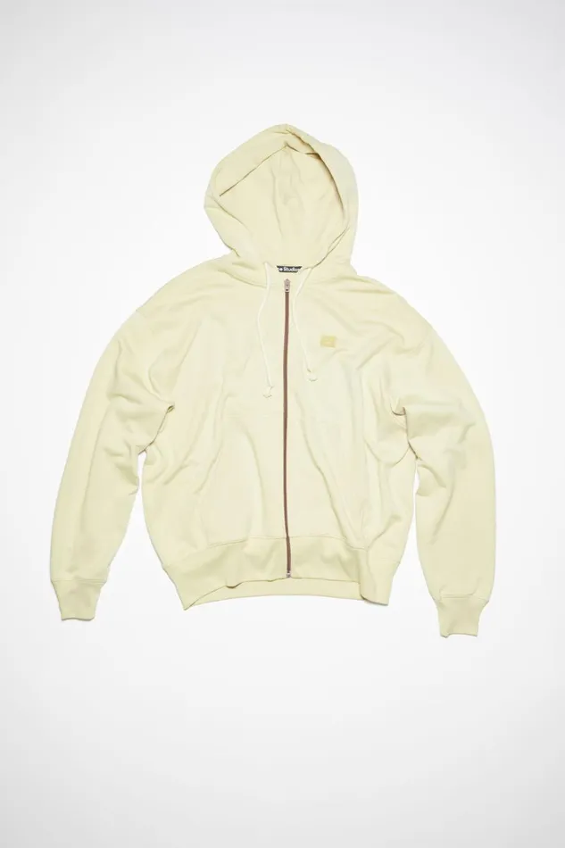 Men Hooded Zip Sweater Sandgreen Acne Studios Sweatshirts