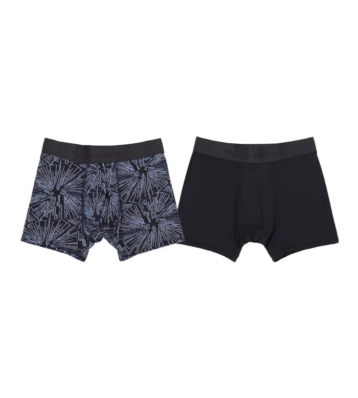 Men Hustle Boxer Briefs Black Navy Underwear 2 Pack Pair Of Thieves Boxer Briefs