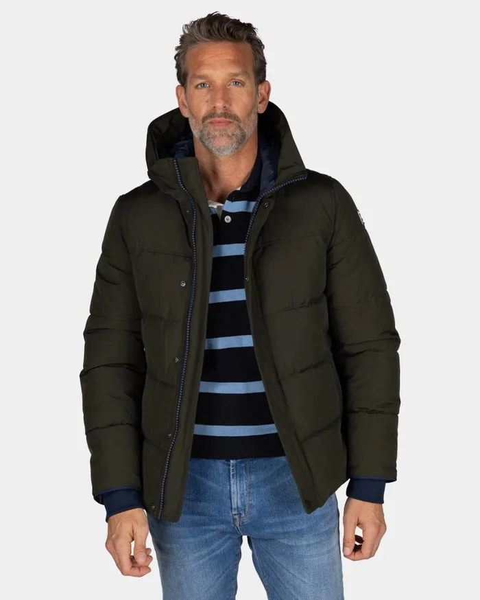 Men Jackets NZA New Zealand Auckland Dark Green Padded Jacket 8211 Gravel Green