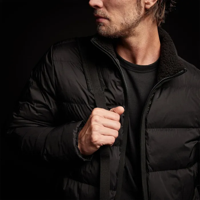 MEN James Perse ASPEN COLLECTION Side Stripe Puffer Jacket Blackblack