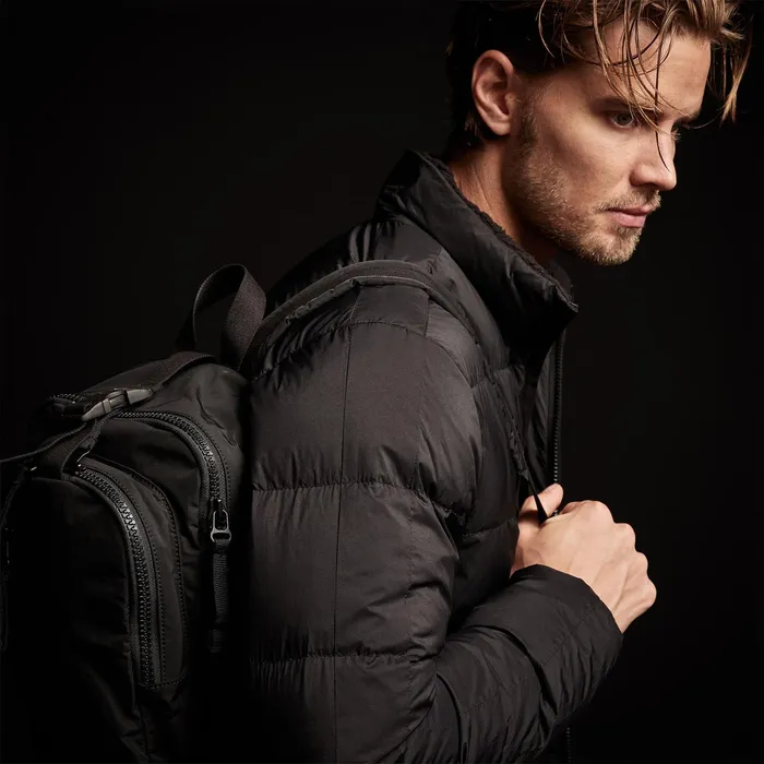 MEN James Perse ASPEN COLLECTION Side Stripe Puffer Jacket Blackblack