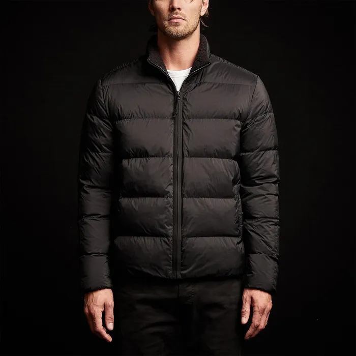 MEN James Perse ASPEN COLLECTION Side Stripe Puffer Jacket Blackblack