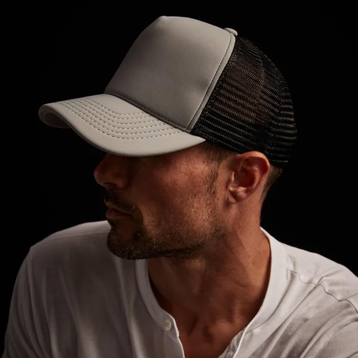 MEN James Perse HATS Scuba Trucker Hat Pale Grey