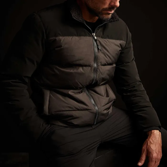MEN James Perse JACKETSOUTERWEAR Mixed Media Down Jacket Black