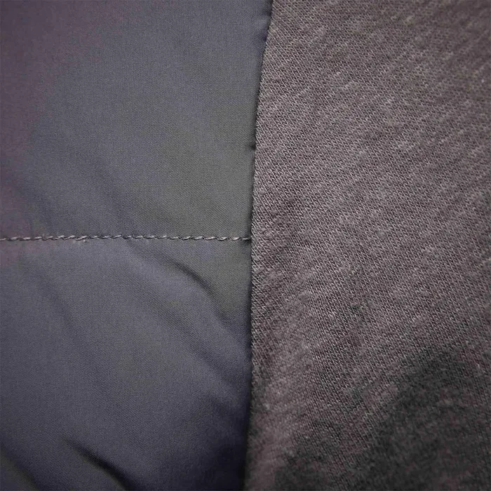 MEN James Perse JACKETSOUTERWEAR YOSEMITE Mixed Media Full Zip Funnel Neck Jacket Charcoal