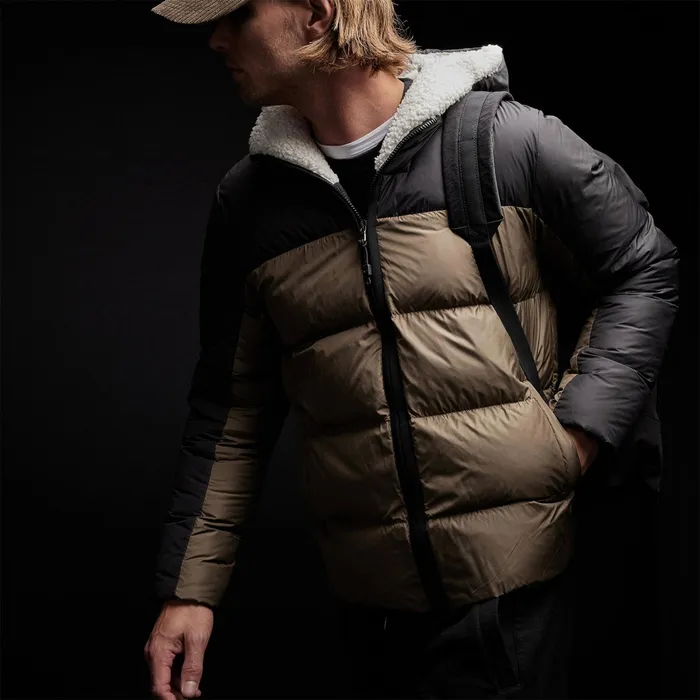 MEN James Perse JACKETSOUTERWEAR YOSEMITE Two Tone Down Parka Blackplatoon