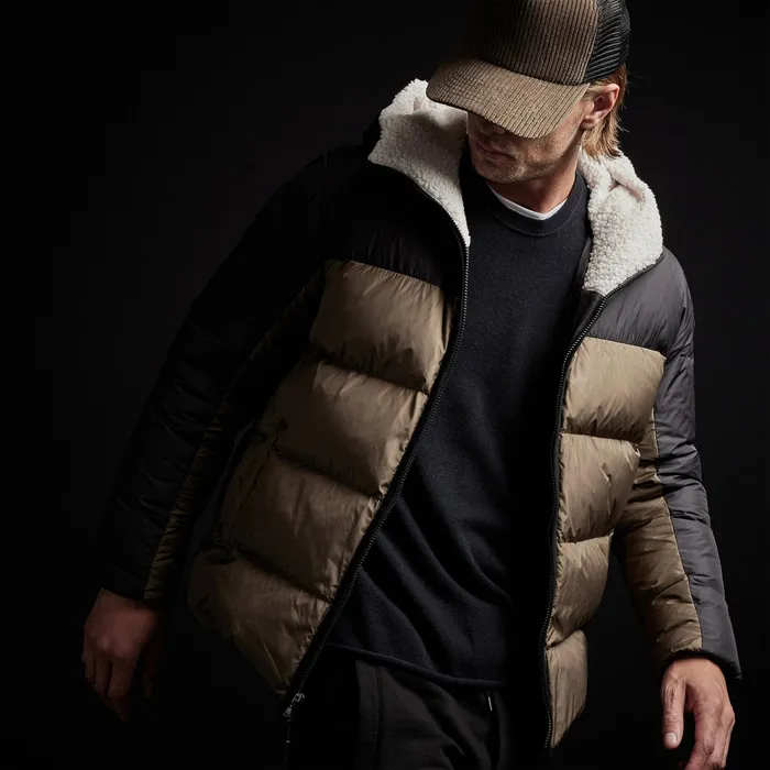 MEN James Perse JACKETSOUTERWEAR YOSEMITE Two Tone Down Parka Blackplatoon