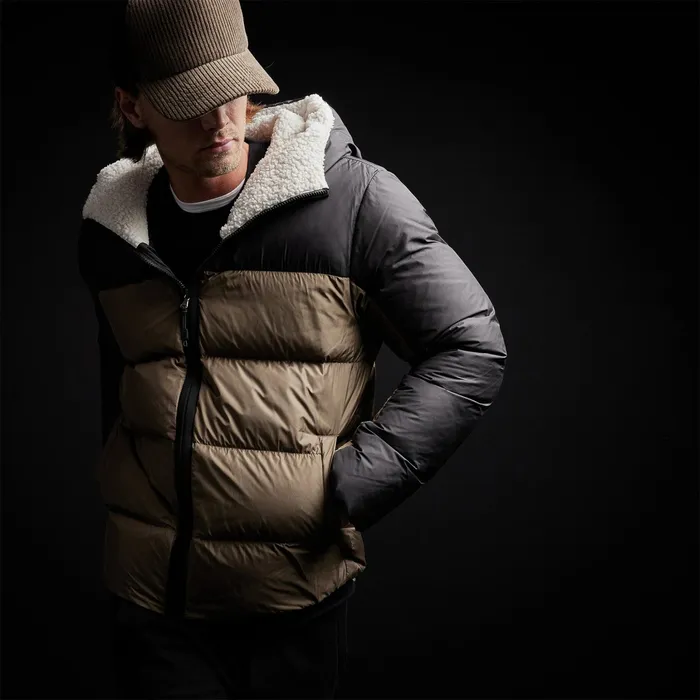MEN James Perse JACKETSOUTERWEAR YOSEMITE Two Tone Down Parka Blackplatoon