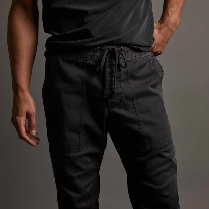 MEN James Perse PANTSDENIM Army Cotton Slub Utility Pant Black Pigment
