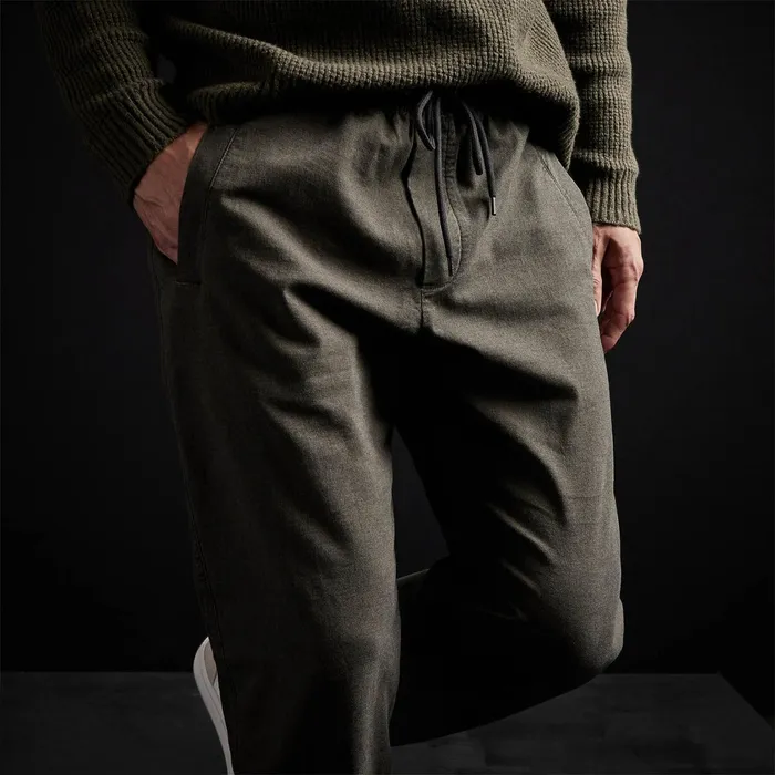 MEN James Perse PANTSDENIM Overdyed Flannel Track Pant Hunter Pigment