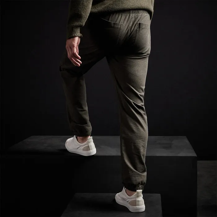 MEN James Perse PANTSDENIM Overdyed Flannel Track Pant Hunter Pigment