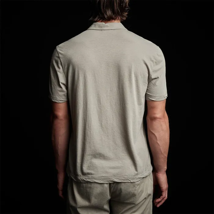 MEN James Perse POLOSNOVELTY TOPS Cotton Linen Polo Silt