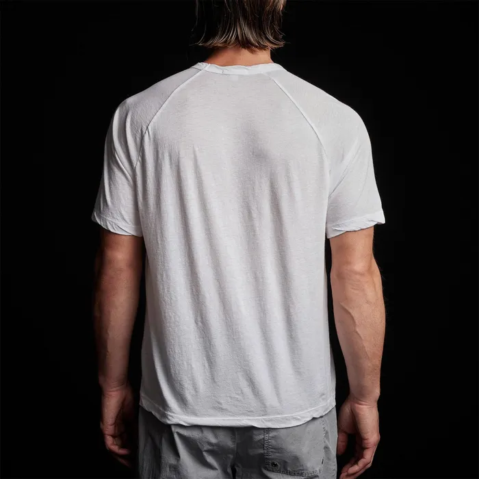 MEN James Perse POLOSNOVELTY TOPS Linen Palm Tee White