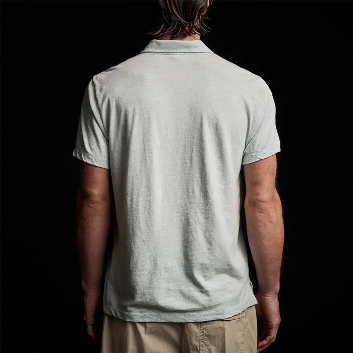 MEN James Perse POLOSNOVELTY TOPS Soft Slub Jersey Short Sleeve Polo Ocean Spray