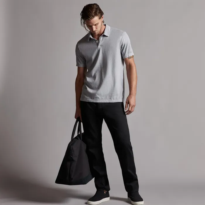 MEN James Perse POLOSNOVELTY TOPS Sueded Jersey Polo Breeze Pigment