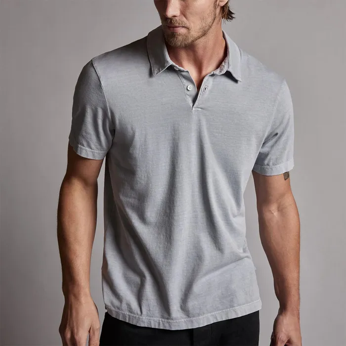 MEN James Perse POLOSNOVELTY TOPS Sueded Jersey Polo Breeze Pigment