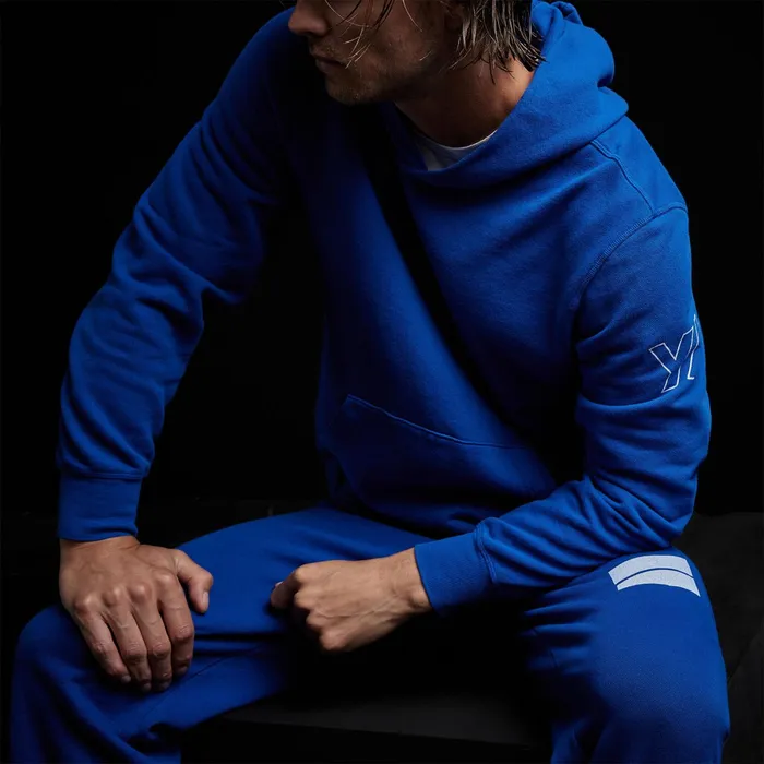 MEN James Perse SWEAT TOPSBOTTOMS YOSEMITE French Terry Pullover Hoodie Royal Bluewhite