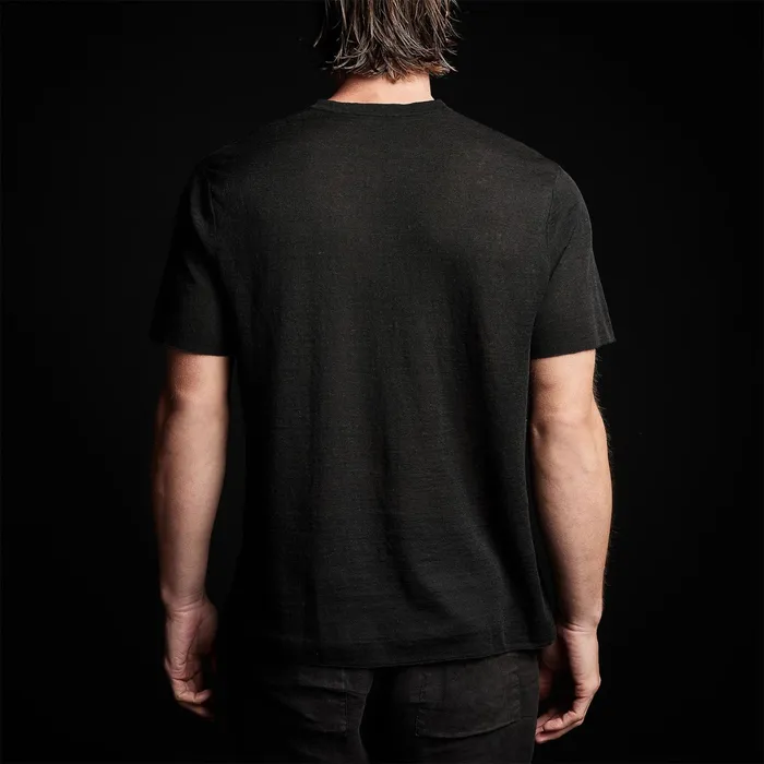 MEN James Perse SWEATERS Desert Linen Crew Blackblack