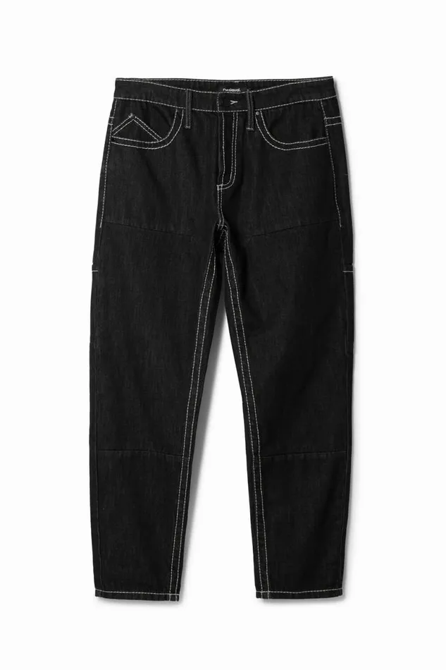 Men Jeans And Trousers Desigual Long Denim Pants With Pockets