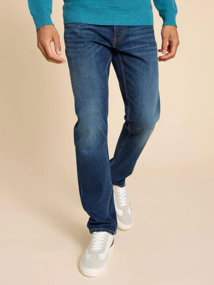 Men JEANS White Stuff Eastwood Straight Jean Mid Denim