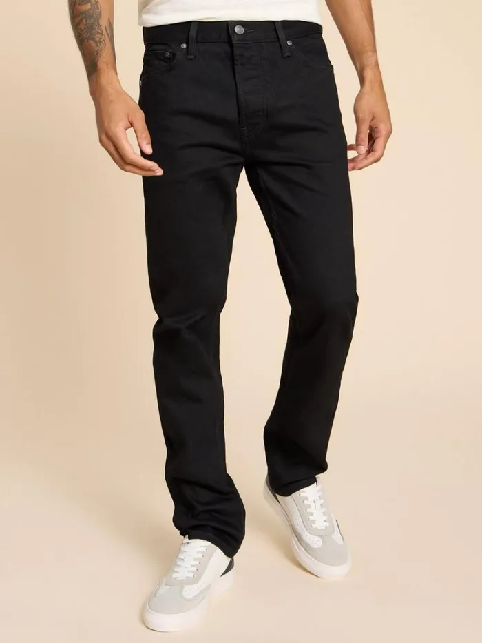 Men JEANS White Stuff Eastwood Straight Jean Pure Black