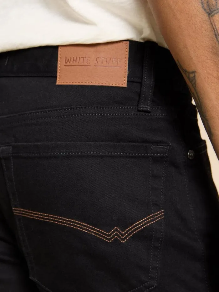 Men JEANS White Stuff Eastwood Straight Jean Pure Black Men JEANS White Stuff Eastwood Straight Jean Pure Black