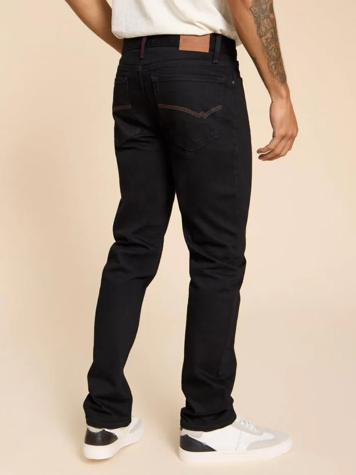 Men JEANS White Stuff Eastwood Straight Jean Pure Black Men JEANS White Stuff Eastwood Straight Jean Pure Black