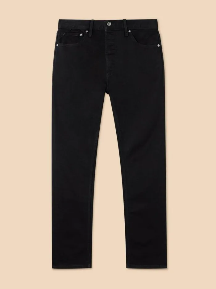 Men JEANS White Stuff Eastwood Straight Jean Pure Black Men JEANS White Stuff Eastwood Straight Jean Pure Black