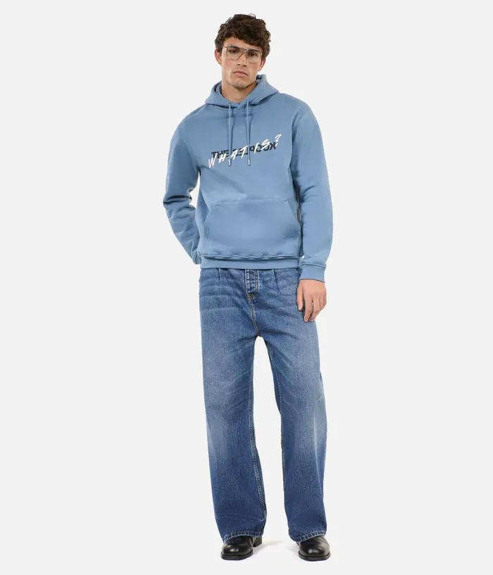 Men Knits and Tees THE KOOPLES Blue What Is Hoodie