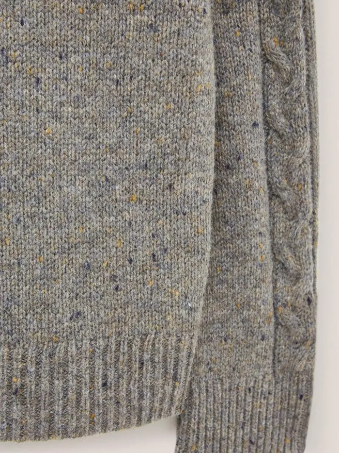 Men KNITWEAR White Stuff Arundel Crew Dark Natural Men KNITWEAR White Stuff Arundel Crew Dark Natural