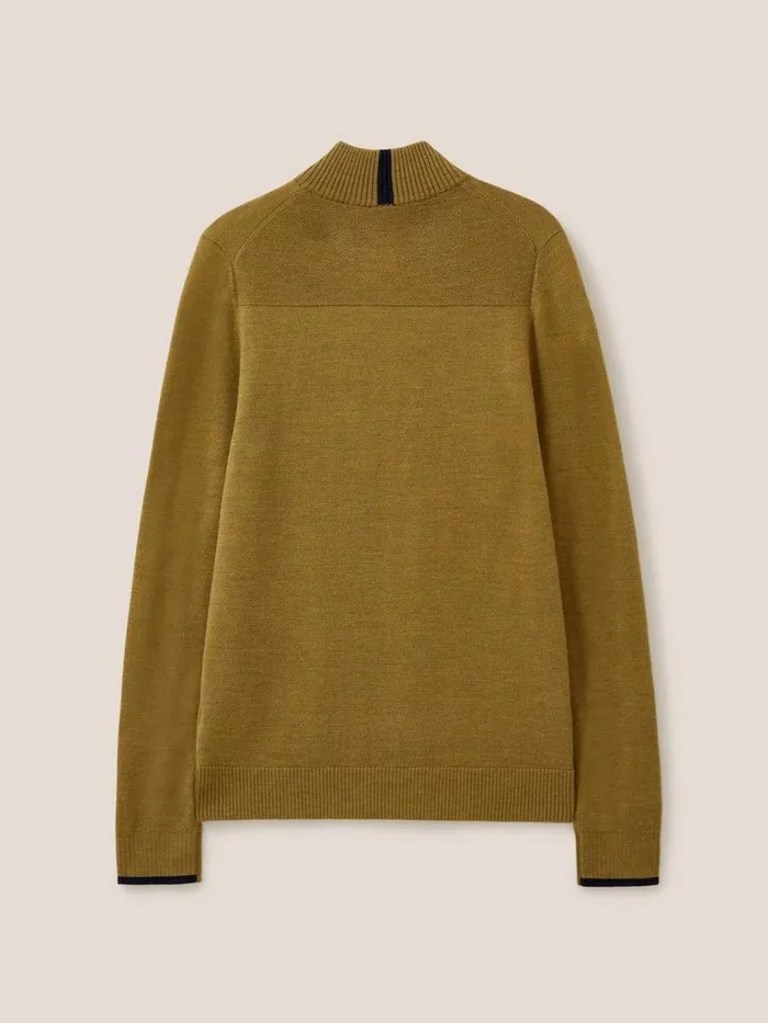 Men KNITWEAR White Stuff Newport Merino Jumper Mid Green Men KNITWEAR White Stuff Newport Merino Jumper Mid Green
