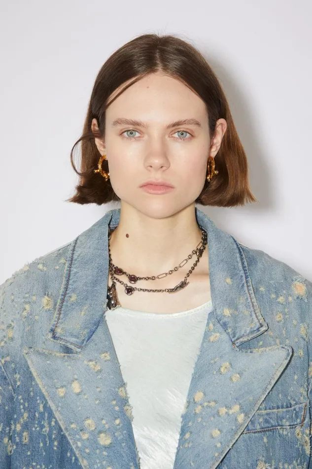 Men Knot Earrings Gold Acne Studios Jewellery