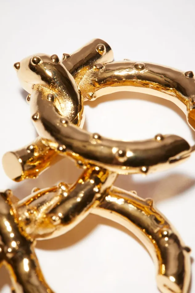 Men Knot Earrings Gold Acne Studios Jewellery