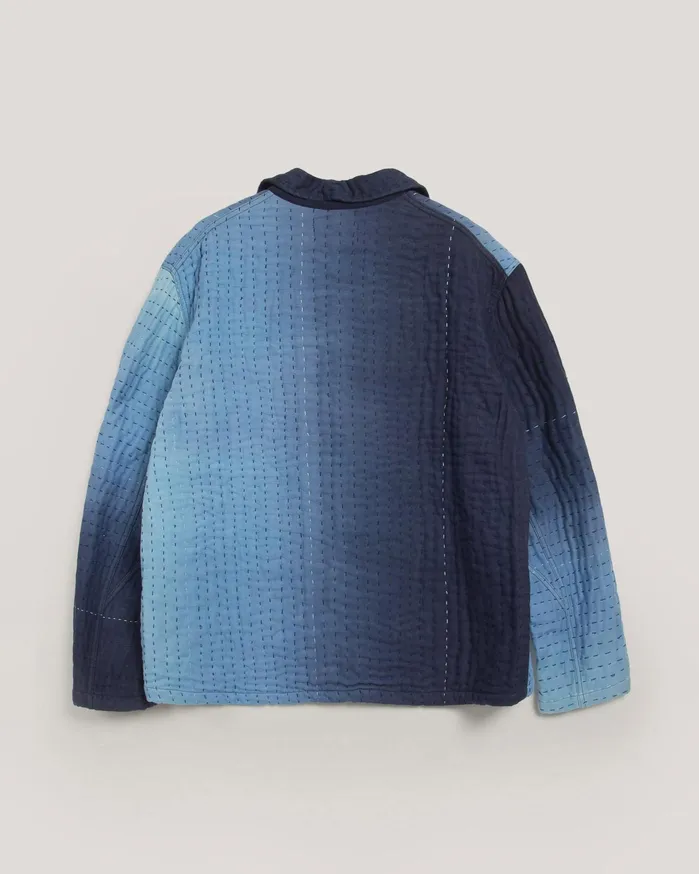 Men Labour Chore Quilted Jacket Blue YMC Outerwear
