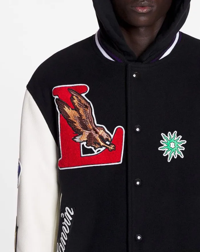 Men Lanvin Coats and Jackets Lanvin X Future Varsity Jacket Black Men Lanvin Coats and Jackets Lanvin X Future Varsity Jacket Black