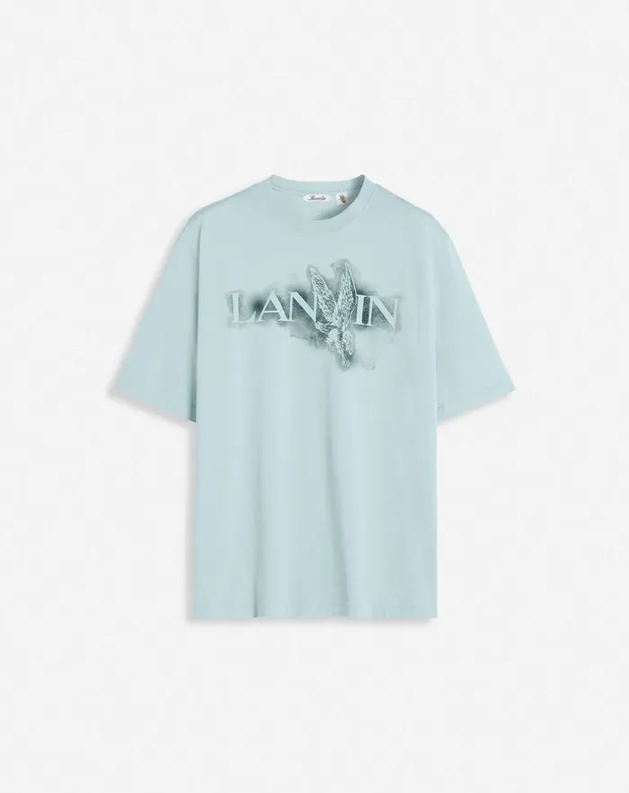 Men Lanvin Tshirts and Polos Lanvin X Future Classic Eagle Print Tshirt Lanvin Blue