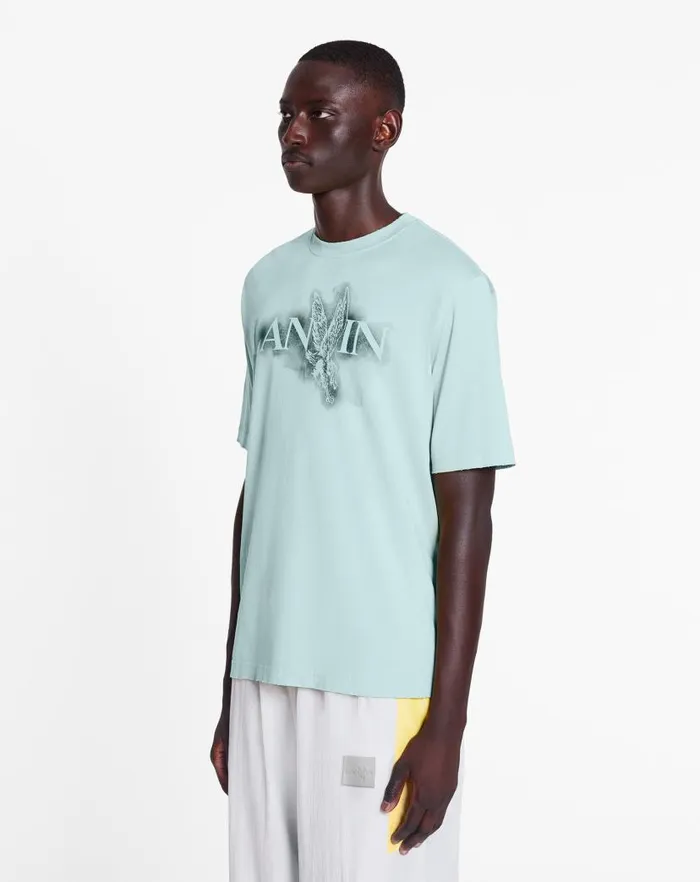 Men Lanvin Tshirts and Polos Lanvin X Future Classic Eagle Print Tshirt Lanvin Blue