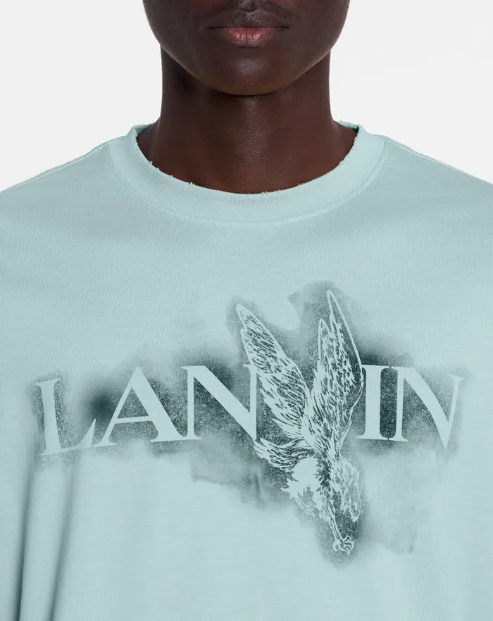 Men Lanvin Tshirts and Polos Lanvin X Future Classic Eagle Print Tshirt Lanvin Blue
