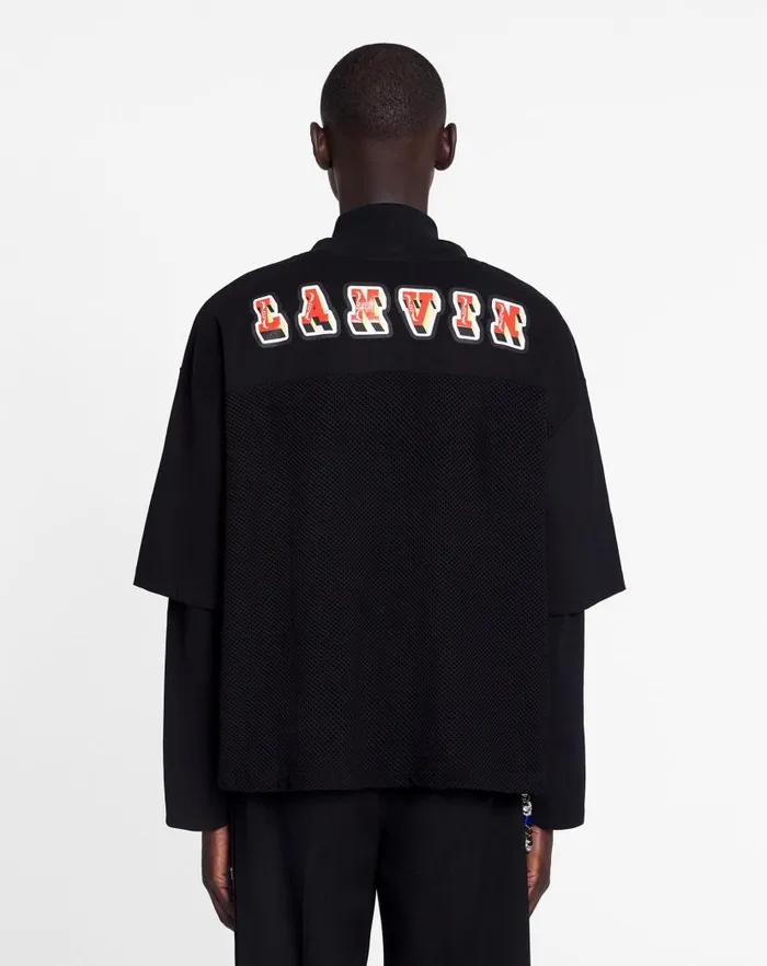 Men Lanvin Tshirts and Polos Lanvin X Future Loosefit Mesh Tshirt Black Men Lanvin Tshirts and Polos Lanvin X Future Loosefit Mesh Tshirt Black