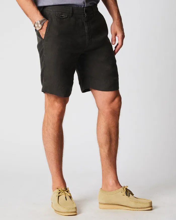 Men Linen Moore Short Steel Grey Billy Reid Bottoms