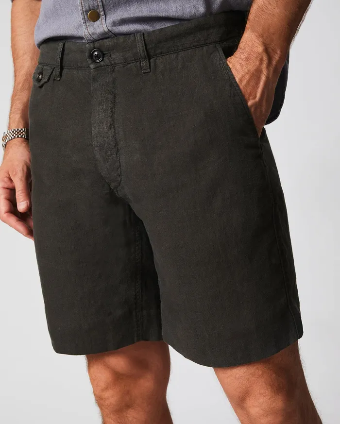 Men Linen Moore Short Steel Grey Billy Reid Bottoms