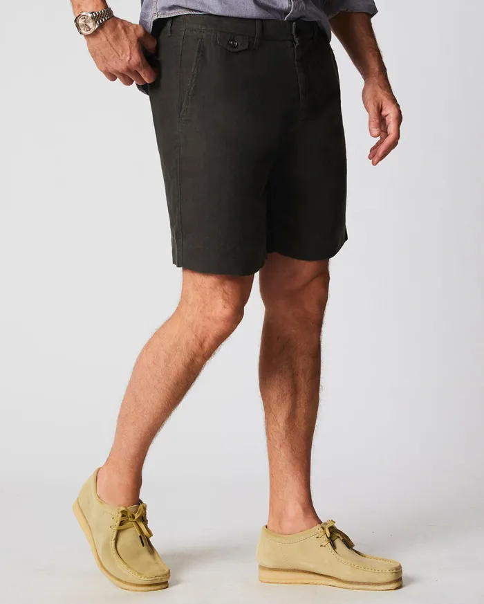 Men Linen Moore Short Steel Grey Billy Reid Bottoms