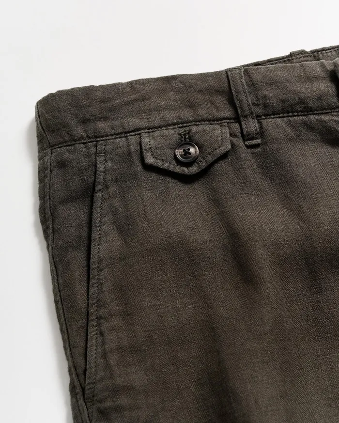 Men Linen Moore Short Steel Grey Billy Reid Bottoms