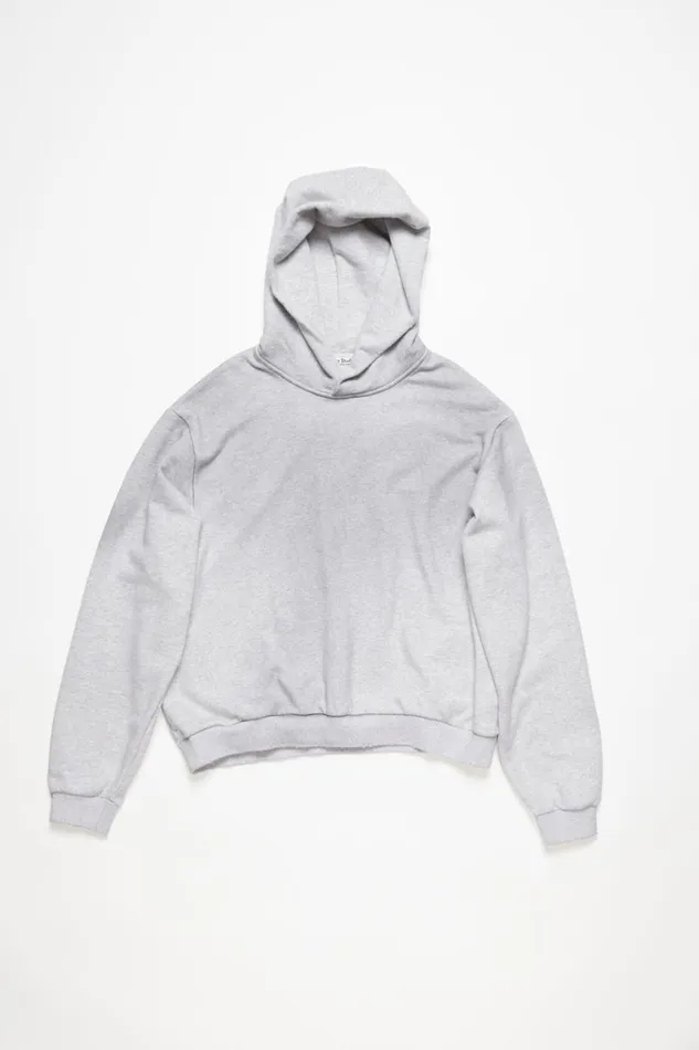 Men Logo Hooded Sweater Pale Grey Melange Acne Studios Sweatshirts