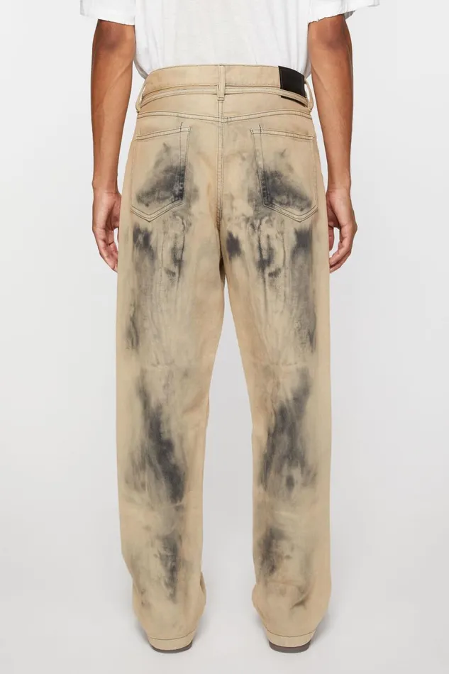 Men Loose Fit Jeans 8211 1991 Toj Beigeblack Acne Studios Jeans