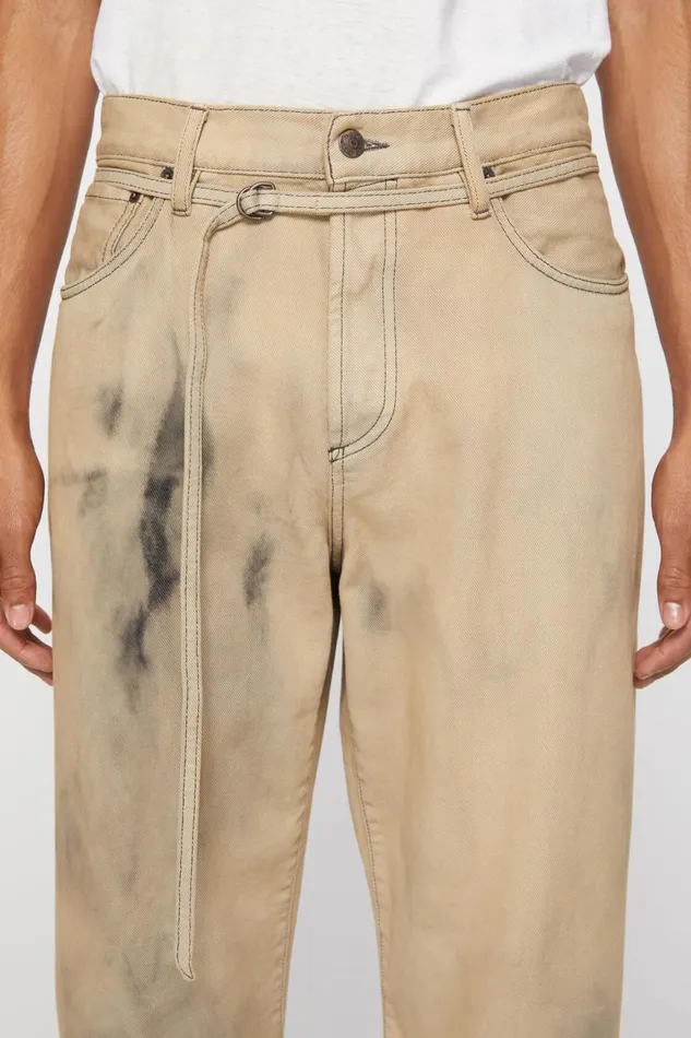 Men Loose Fit Jeans 8211 1991 Toj Beigeblack Acne Studios Jeans